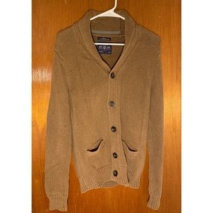 American Eagle cardigan, tan/orange/brown